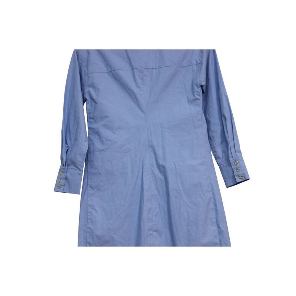 Anthropologie Maeve Shirt Dress XS Petite Blue Midi Long Sleeve Preppy Casual - Picture 12 of 14